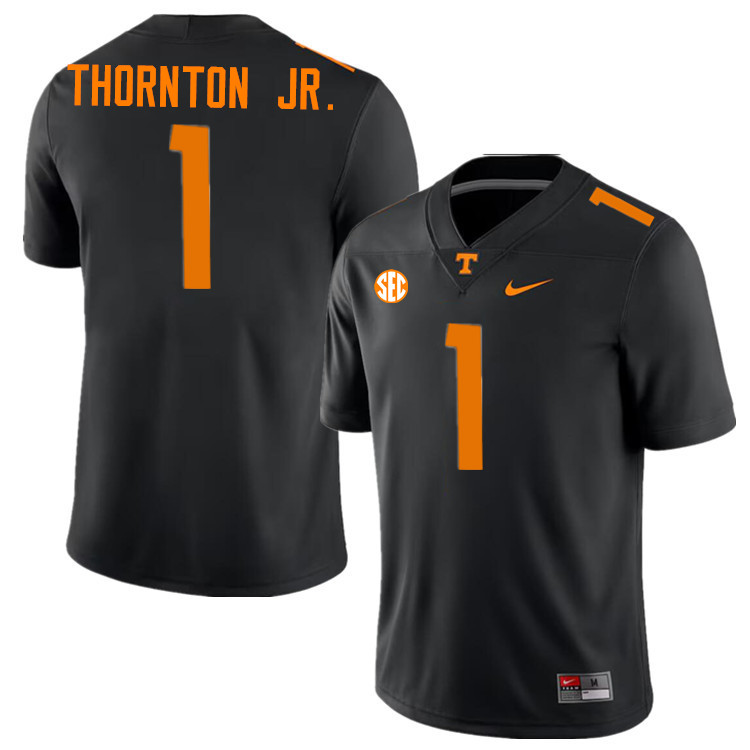 Dont'e Thornton Jr. Tennessee Jersey,Tennessee Volunteers #1 Dont'e Thornton Jr. College-Black